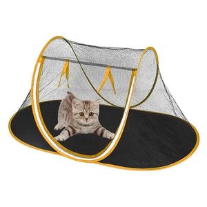 Кошачьи перевозчики ящики дома портативная складная палатка палатка складываемой открытой палаток для домашних животных кошка на открытом воздухе парк развлечений.
