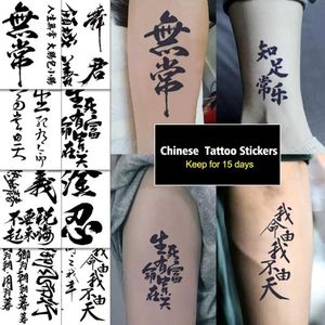 Dövme Transfer Çince Kelimeler Geçici Dövme Çıkartmaları Bitkisel Meyve Vücudu Uzun kol mürekkep yarı kalıcı dövme kalıcı sahte sanat kolu K0C6 240427