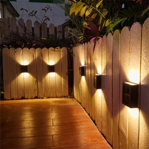 Süslemeler Açık Güneş Duvar Lambası LED Güneş Duvarı Yıkayıcı Işık Su Geçirmez Bahçe Sokağı Peyzaj Dekoru İçin Aydınlık Aydınlık Yukarı ve Aşağı