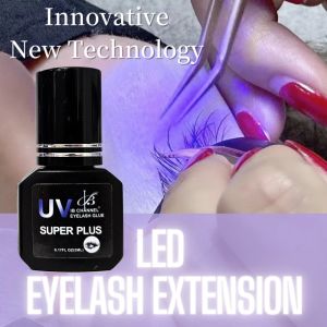 Инструменты оптовой корея UV Super Plus Glue Eyelash Extension Extension Original Blue/Transparent UV Lash Glue 1 Sec Fast Dry MakeU