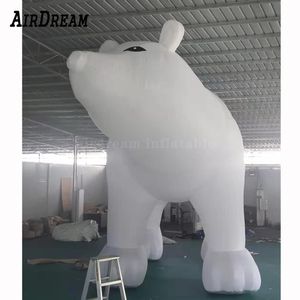 Оптовая оптом 6 метров высокая надувное надувное бело -белое бело -белое медведь для рекламного продукта Мультипликационное талисман