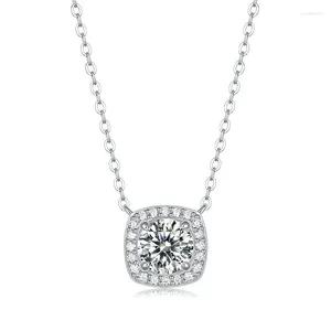 Zincirler Na Classic Four Clawing VVS Moissanite Chokers Kolye Kararsız Promise Gelin 925 Gümüş Güzel Takı Üreticisi Çin