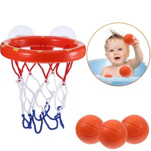 Çocuk Duş Oyuncakları Çocuk Atış Sepet Küvet Su Oyunu Seti Kız Bebek Erkekler ve 3 Mini Plastik Basketbol Eğlenceli Duş Oyuncakları 240426