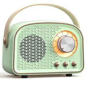 Retro Bluetooth Hoparlör FM Radio ile Sevimli Mini Hoparlör, TWS MÜZİK ÇALIŞI HIFI STEREO TF USB ile Taşınabilir Kablosuz Hoparlör