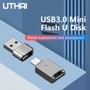 Sürücüler USB3.0 Mini U Disk Metal Su Geçirmez ve Antifall 64g Typec Cep Telefon Bilgisayar Universal Araba Dualuse USB Mini Flash U Disk