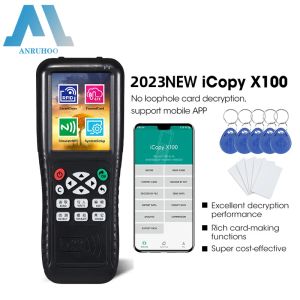 Okuyucular 2023 ICOPY X100 SMART 125KHz Key Programcı 13.56MHz NFC akıllı çip klon fotokopi makinesi IC ID rozet yazarı şifrelenmiş kopya