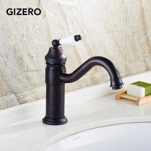 Banyo lavabo musluk toptan ve perakende siyah seramik musluk 360 döner spout antika zarif mikser musluk washbasin musluklar zr254
