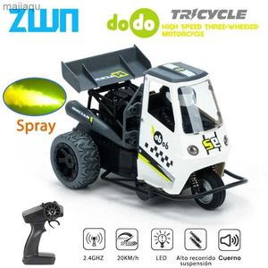 Электрический/RC CAR ZWN S915 Трехколесный RC CAR с легким спрей 2,4 г дистанционного управления Электрический высокоскоростной моделирование мотоцикле Toyl2404