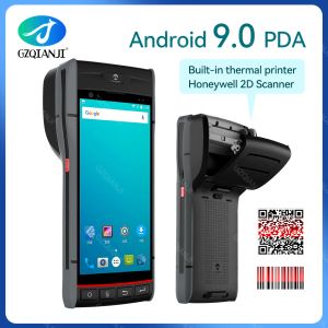 Аксессуары Новый портативный PDA Android 9.0 Красная терминал 1D 2D Scanner Scanner Scanner Wi -Fi 4G Bluetooth GPS PDA Printer 58mm