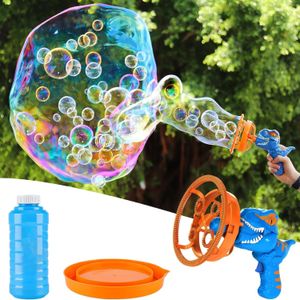 Bubble Guns Dinozor Kabarcık Makinesi Çocuklar için 1 şişe 250ml Kabarcık Sıvı ile Bubble Blower Bubble Blaster Party Favors 240425
