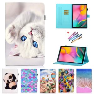 Samsung Galaxy Tab A7 2020 Case Panda Kedi Desen Kabuğu Galaxy için Funda Tab A8 2021 2022 A 7 A7 Lite 8.7 2021 Tablet Kılıf