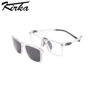 Kirka TR90 Clip-on-Sonnenbrille für Kinder Feste Farbmagnetgläser Kinder Brillen polarisierte Brille Modemarke Design 240424
