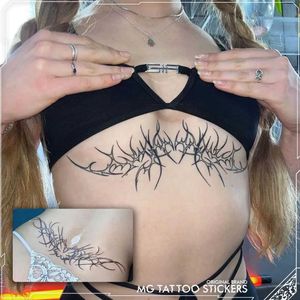 Трансфер с татуировкой сексуальная наклейка Succubus Tatoo Laft Fake Tattoo для женщины грудь бабочка временный тату