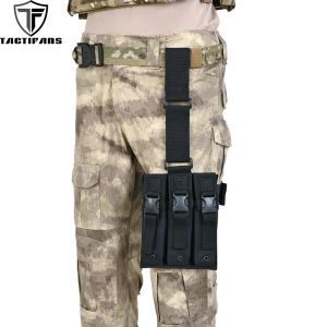Сумки тактическое быстрое выпуск MP5 MP7 Drop Leg Triple Magazine Magaze Mag Bouck Holder Clip Clip Pouch Airsoft военный