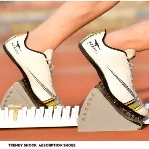 Botlar Erkek Kadınlar Trackes Spikes Ayakkabı Spor Ayakkabı Sporcu Eğitim Koşu Ayakkabıları Hafif Yarış Maçı Tırnak Spor Ayakkabıları Boyut 3545