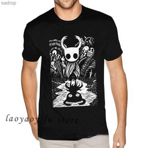 Мужские футболки Dark Ghost Knight Graphic Fut Fut Fit Art Hollow Knight Fun Game Retro Tshirt Mens Summer Short Sleep Top Ropa hombre camisetasxw