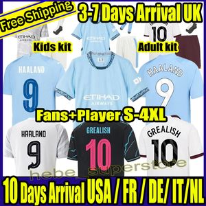 S-4xl 23 24 25 Cities Man Chesters Soccer Jersey Kit Kit Haaland de Bruyne 2023 2024 Home Away 3rd Player Version Shirt Football Chinese Capodanno Speciale White
