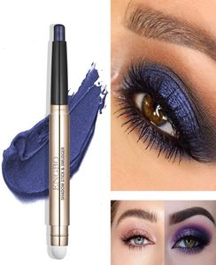 Двойная теня для век с Smudger Creamy Eyes Shadow Pencil и смешивание щетки Shimmer Blue Red Green Make8550999