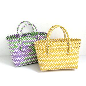 Şeker renkli sepet plastik dokuma plaj renkli çanta Yeni kadın eğlence çantası çantalar tasarımcı çanta satışı