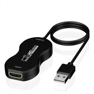 2024 Portable Easy для ограничения USB2.0 Capture Card Audio Video Adapter VHS в DVD -конвертер с захватом видео для победы Android MacOS VLC Obfore VHS в DVD -конвертер