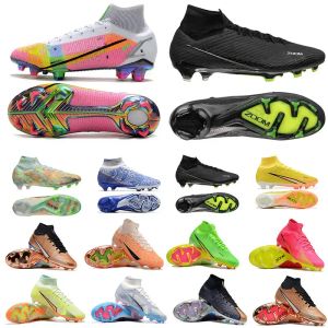 Дизайнерская обувь Soccer Phantom GX Phantom GT2 Elite DF FG Blaze Limited Edition Baltic Blue Pink Antip-Blast Fusion Fusion Football Boots Black Pack