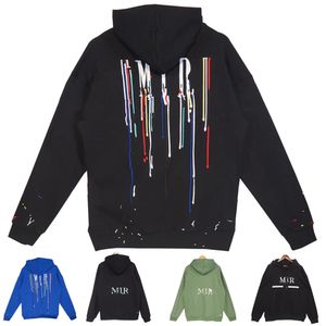 Ammrri Erkek Tasarımcı Hoodie Hoodie Erkekler İçin Hoody Sweaters Jumpers Sweatshirt kazak Crewneck Sokak Giyim Pamuk O boyun boyunlu uzun kollu rahat gevşek ter gri kapüşon