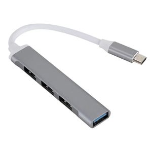 Type-C до 4-портового USB Hub Aluminum сплав сплайттер Splitter USB3.0Hub Высокоскоростная передача для компьютерного мобильного телефона соединения мыши мыши