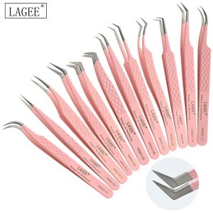 Инструменты Lagee Baby Pink New Fiber Tip Ensement Extension Extension Extension Tlease Изоляция точная плетена