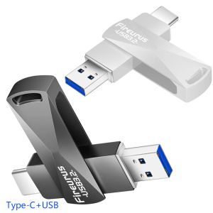 Drives Metal USB Stick USB3.2 2IN1 USB USB Flash Drive 128GB 256 ГБ 512 ГБ OTG Pendrive для смартфона планшета. Внешний U -диск.