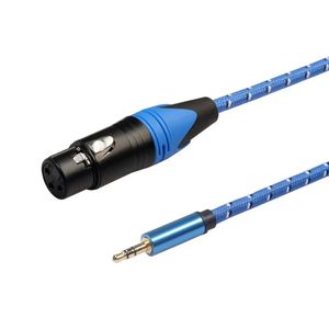 2024 XLR 3 -штифта самки до 1/8 3,5 мм Стерео -гневный микрофон Аудио -шнурный кабель от 3M XLR3F до 3,5 мм Microphone Conctorfor 3,5 мм TRS Микрофон Microphone