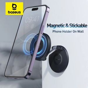 Стенд Baseus Magnetic Phone Stand для iPhone 15 14 Pro Max Magsafe Magnet Всаждающий стены стены для Samsung Universal регулируемой подставки