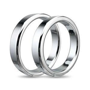 Nxy Kockrings Top Quality Caffice Male Male Stainless Steel Heavy Metal Penis Lock Cock Ring Righter Straster Bdsm Эрекция секс -игрушка для мужчины 240427