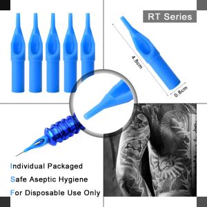 Makineler 50pcs Dövme İpuçları Kiti Boquillas Tatuajes Mezcla Mix Agujas y Punteras de Tatuar iğne kapağı plastik nozles tüp 3/5/7/9 dt ft rt