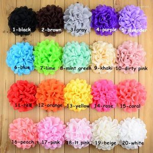 Dekoratif Çiçekler 30 PCS 10 cm Şifon Çiçeği Çocuk Kafa Bandı DIY Craft Renkleri Seçebilir (HMF-123)