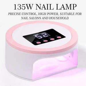 Kitler 135W tırnak kurutucu 45 LED UV Tırnak Lambası Hızlı Kürleme Jel Oje Cihazı Akıllı Sensör Fototerapi Tırnaklar Lamba Manikür Salon Aracı