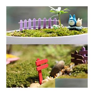 Decorações de jardim Mini -cercas de caça de fadas miniaturas de fadas gnome musgo terrários de desktop garrafa resina artesanato decoração para casa otgfx