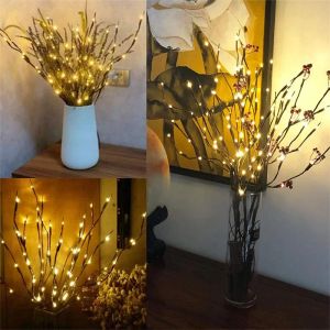 Creative Willow Twig Branch Lights 20 светодиодов Рождественские украшения для дома Ноэль Керст Рождество Навидад