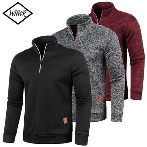 Erkek Hoodies Sweatshirts Erkek Spor Gömlek Bahar Kalın Fermuar Half Fermuar Erkek Kapşonlu Açık Spor Gömlek Sonbahar Düz Renk Kaplumbağası Spor Gömlek 240425