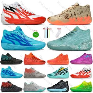 Tasarımcı Lamelos Basketbol Balo MB01 Spor ayakkabı siyah beyaz pembe mor Rick ve Morty Macera Eğitim Spor ayakkabıları Erkek ve Kadınların Açık Hava Spor Basketbol Ayakkabıları