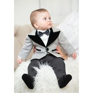 Костюма модного мальчика для детского костюма формальный свадебный смокинг 2 кусок пик отвороты с одним пуговицей пиджак Фотосъемка детская одежда для мальчиков Slim