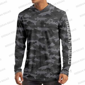 Sweatshirts Erkek Hoodies Sweatshirts Googan Squad Mens Upf 50+Güneş Koruyucu Hoodie Uzun Kollu SPF Balıkçılık Açık UV Yürüyüş Gömlek Hafif 240425