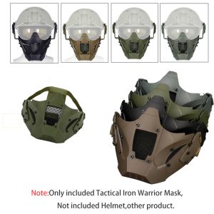 Aksesuarlar 2023 Yeni Demir Savaşçı Taktik Maske (Yarım Yüz) Katı Kask Kapak Erkekler İçin Aksesuarlar Açık Mekan Paintball Ordusu Airsoft Katlanır