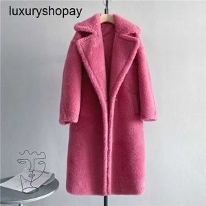Maxmaras Mantel Teddy Bear Womens Cashmere Coats Wool Winter Herbst und neue Max Hot Bar Same Style Sheep Fleece Camel Mulberr