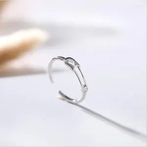 Кластерные кольца серебряное кольцо с закрепленным кольцом женское ювелирное украшение корейская версия сети красной простой личности живой рот