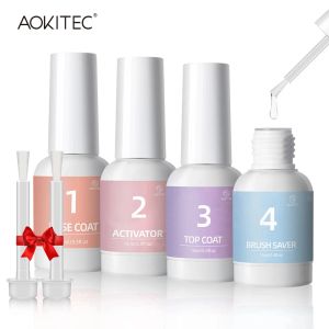 Келоть глель aokitec -гель для ногтей для гвоздей 4pcs 15ml функциональный гель впитывает гель -лак для ногтей.