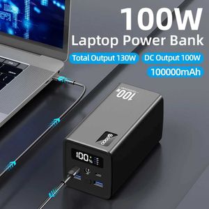 Cep Telefonu Güç Bankaları PSOOO 100W Güç Paketi 100000mAH 5 Çıkış Bağlantı Noktaları Ayarlanabilir Voltaj Hızlı Şarj Taşınabilir Pil Şarj Cihazı J240428