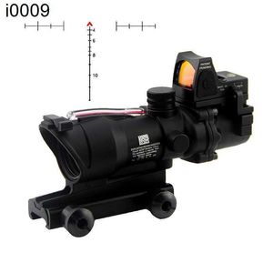 Orijinal ACOG 4X32 Fiber Trijicon Kaynak Kapsamı Kırmızı Işıklı Pil Serbest Optikler Chevron Cam Kazınmış Retikül RMR Mikro Kırmızı Nokta Tüfek için