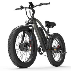 ЕС складской запас MG740PLUS Двойной мотор 1000 Вт велосипед 48 В 20AH 26 -дюймовый жирный шин Электрический горный велосипед