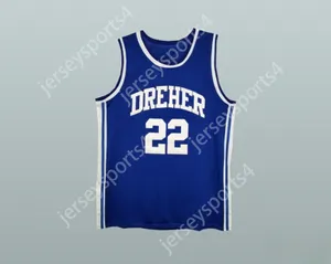 Özel Nay Adı Erkek Gençlik/Kids Alex English 22 Dreher Lisesi Blue Devils Basketbol Forması Üst Dikişli S-6XL