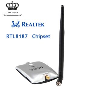 Kartlar wifiadapter Networkcard Realtek RTL8187L yonga seti 2000MW Kablosuz USB WiFi Kart 5dbi ile 5dbi Antensemars AWUS036H